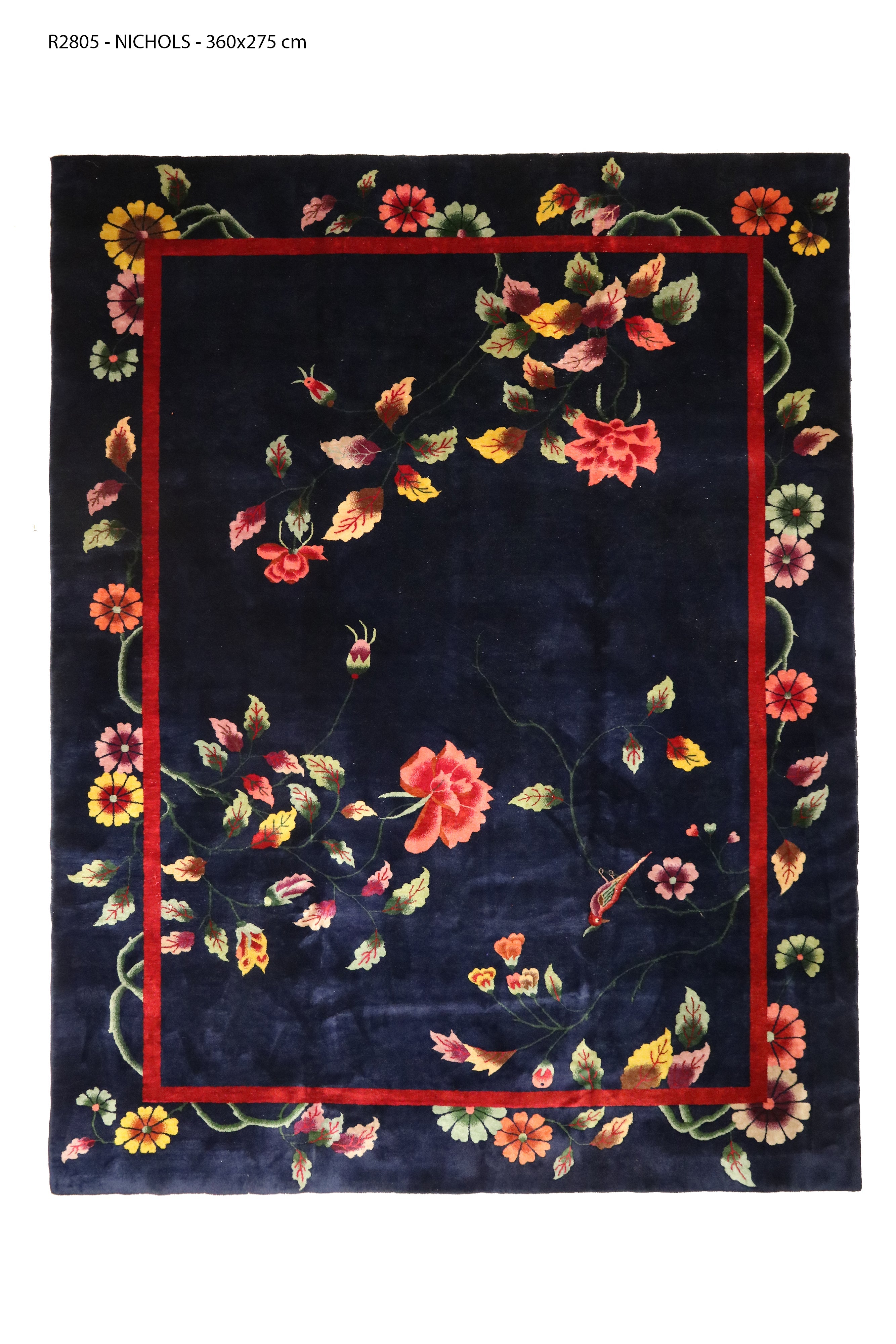 ヴィンテージ (アールデコ）ランチョンセット Antique Chinese Nichols Rug R2805 – Elegant Handwoven Wool
